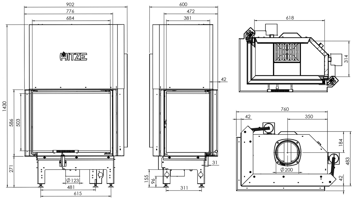 Hitze - Albero 16kW Corner R/L