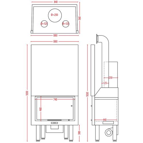Τ-75 Ίσιο Ορθογώνιο - 14kW